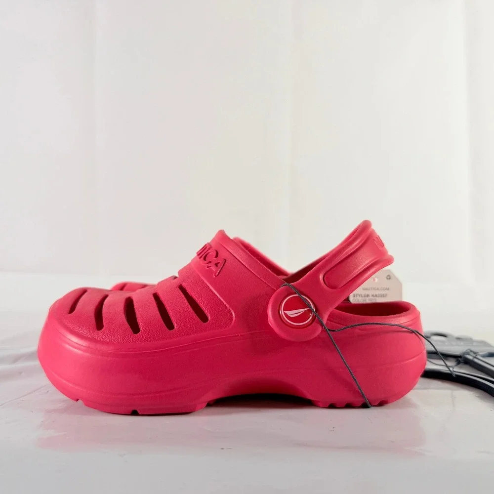 Nautica Kids River Edge Toddler Clogs Red Slip On Water Shoes Size 11 New
